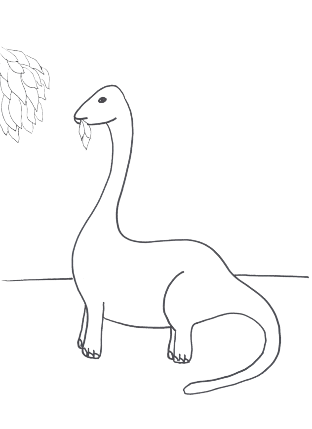 Brachiosaurus, Dinosaur, drawing, art, CreateWithVictoriaLynn 