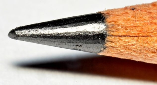 close up of graphite pencil lead