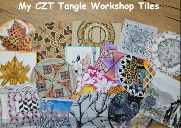 Pictures of workshop tangle tiles
