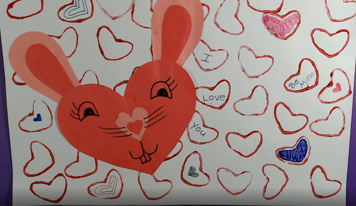 Heart Bunny Art