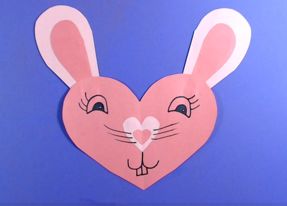 Heart bunny face