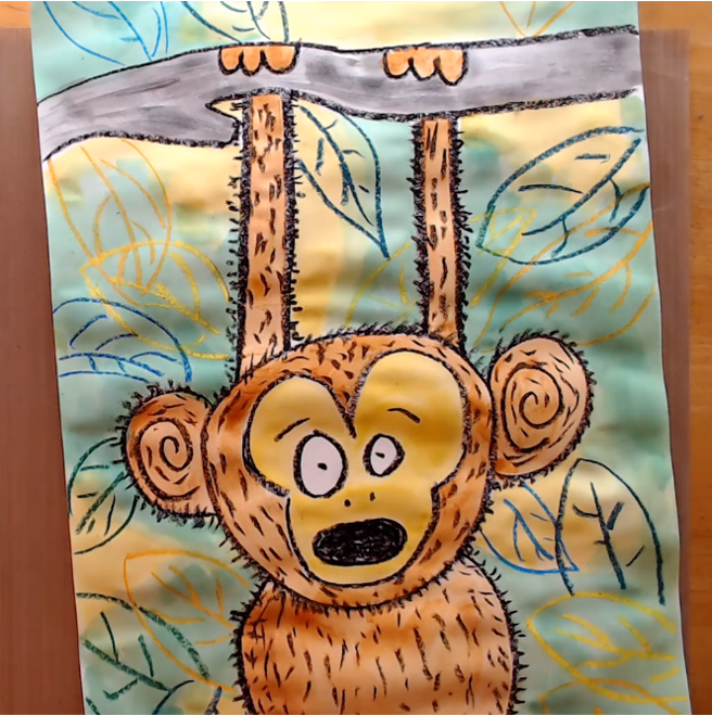 Grumpy Monkey finished artwork