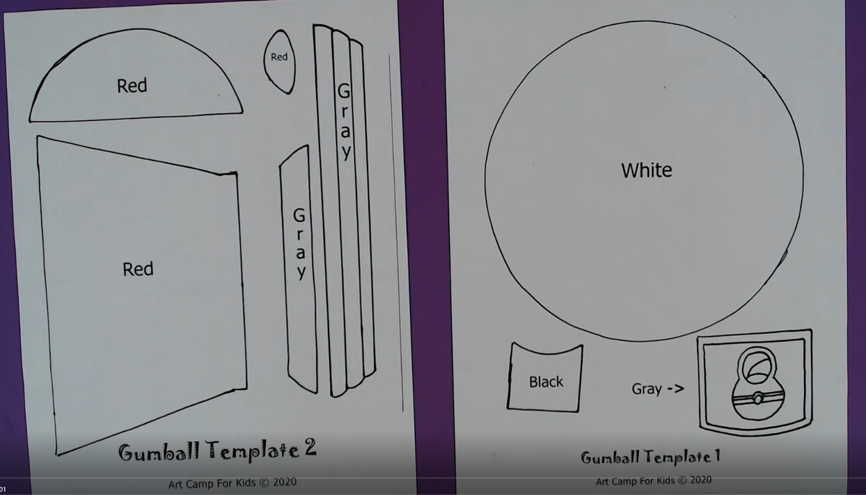 Gumball machine templates