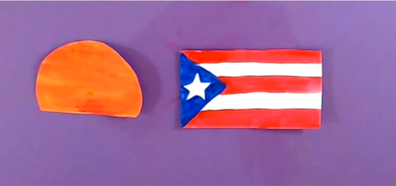 Part 5 of childrens Puerto Rico Sunset Painting