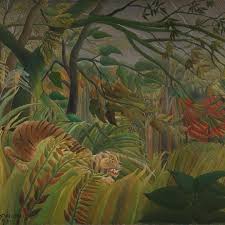 Suprised painting by Henri Rousseau